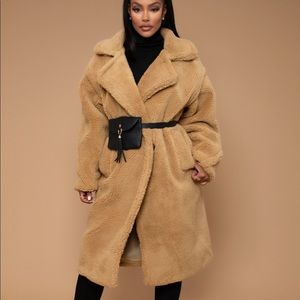 Fashion Nova S/M teddy coat